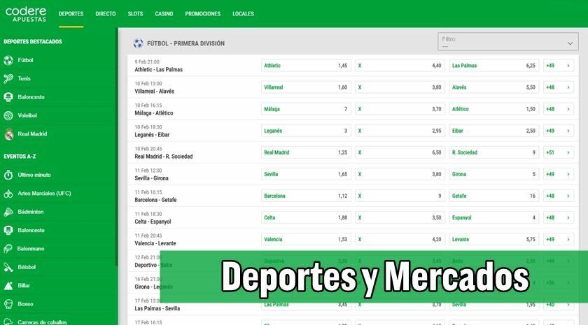 codere sports betting